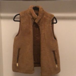 Jcrew Fur/Sherling Tan Vest